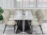 Bàn Ăn Mặt Đá 6 Ghế Cao Cấp Hà Nội 2579S