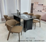 Bàn Ăn Mặt Đá 6 Ghế Hà Nội 2570S