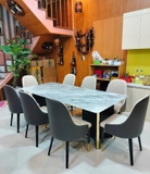 Bàn Ăn Mặt Đá 8 Ghế Cao Cấp 2496S