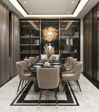 Bàn Ăn Mặt Đá 8 Ghế Nhập Khẩu 2251S