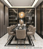 Bàn Ăn Mặt Đá 8 Ghế Nhập Khẩu 2251S