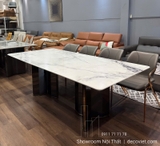 Bàn Ăn Mặt Đá 8 Ghế Nhập Khẩu 2853S