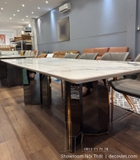 Bàn Ăn Mặt Đá 8 Ghế Nhập Khẩu 2853S