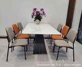 Bàn Ăn Mặt Đá Chân Sắt 6 Ghế 2741S