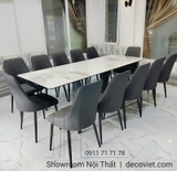 Bàn Ăn Mặt Đá Kéo Dài 12 Ghế 2301S