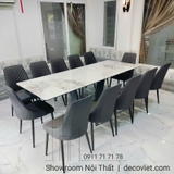 Bàn Ăn Mặt Đá Kéo Dài 12 Ghế 2301S