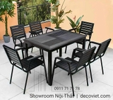Bàn Ăn Nhôm Đúc 6 Ghế 2042T