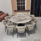 Bàn Ăn Tròn 1m6 10 Ghế Cao Cấp 2896S