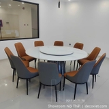 Bàn Ăn Tròn 1m8 10 Ghế 2883S
