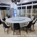 Bàn Ăn Tròn 2m4 Mặt Đá 10 Ghế 2240S