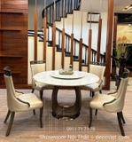 Bàn Ăn Tròn 4 Ghế Tân Cổ Điển 2260S