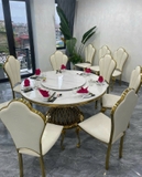Bàn Ăn Tròn 6 Ghế Tân Cổ Điển 2324S