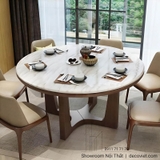 Bàn Ăn Tròn Gỗ 6 Ghế 2912S