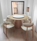 Bàn Ăn Gỗ Tròn 6 Ghế Hiện Đại 2926S