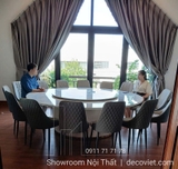 Bàn Ăn Tròn Mặt Đá 16 Ghế 2349S