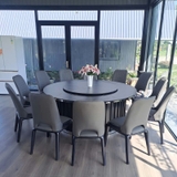 Bàn Ăn Tròn Mặt Đá 2m 12 Ghế 2838S