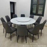 Bàn Ăn Tròn Xoay 10 Ghế 2904S