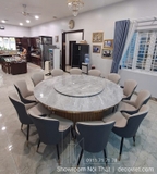 Bàn Ăn Tròn Xoay 12 Ghế Cao Cấp 2648S