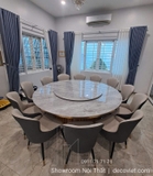 Bàn Ăn Tròn Xoay 12 Ghế Cao Cấp 2648S