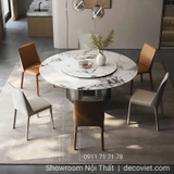 Bàn Ăn Tròn Xoay 6 Ghế 2216S