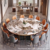 Bàn Ăn Xoay Tròn 16 Người 2124S