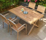 Bàn Ghế Giả Gỗ Sân Vườn 2040T