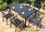 Bàn Nhôm Đúc Ngoài Trời 6 Ghế 2047T