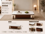 Bàn Sofa Gỗ Mặt Đá 491S