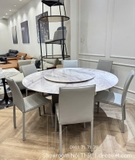 Bàn Tròn 1m6 Mặt Đá Cẩm Thạch 2692S