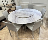 Bàn Tròn 1m6 Mặt Đá Cẩm Thạch 2692S