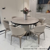 Bàn Tròn Chân Gỗ 6 Ghế 3035S