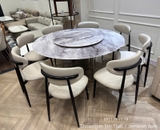Bàn Tròn Mặt Đá 1m6 8 Ghế 2854S