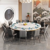 Bàn Tròn To Mặt Đá 12 Ghế 2128S