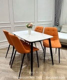 Bộ Bàn Ăn 4 Ghế 1m2 1917S-2