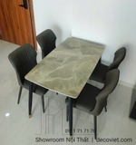 Bộ Bàn Ăn 4 Ghế 1m2 2491S
