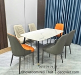Bộ Bàn Ăn 4 Ghế Nhỏ Gọn 1582S