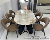 Bộ Bàn Ăn 6 Ghế Mặt Đá 2722S
