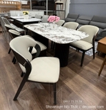 Bộ Bàn Ăn 6 Ghế Mặt Đá 2864S