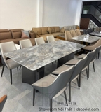 Bộ Bàn Ăn 8 Ghế Mặt Đá 2m2 2714S