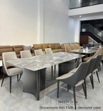 Bộ Bàn Ăn 8 Ghế Mặt Đá 2m2 2714S