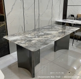 Bộ Bàn Ăn 8 Ghế Mặt Đá 2m2 2714S