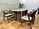 Bộ Bàn Ăn Gỗ Sồi 6 Ghế Nhập Khẩu 2923S