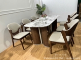 Bộ Bàn Ăn Gỗ Sồi 6 Ghế Nhập Khẩu 2923S