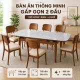 Bộ Bàn Ăn Kéo Dài 6 Ghế 2972S