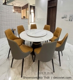 Bộ Bàn Ăn Tròn 8 Ghế Giá Rẻ 2693S