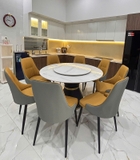Bộ Bàn Ăn Tròn 8 Ghế Giá Rẻ 2693S