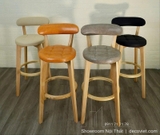 Ghế Bar Bọc Da Chân Gỗ 279T