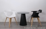 Ghế Cafe Chân Sắt Giả Gỗ 220T