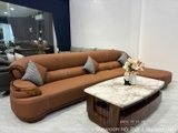 Ghế Sofa Gỗ Mun Da Bò Cao Cấp 1091T