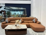 Ghế Sofa Gỗ Mun Da Bò Cao Cấp 1091T